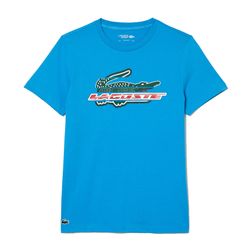 Áo Phông Nam Lacoste Sport Regular Fit Organic Cotton T-Shirt TH5156 Màu Xanh Blue