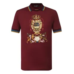 Áo Polo Nam Dolce & Gabbana D&G Polo Shirt G8KL6T Màu Đỏ Đô Size 44