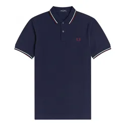Áo Polo Nam Fred Perry Twin Tipped Polo Shirt M3600-N50 Màu Xanh Navy Size XS