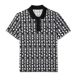 Áo Polo Nam Lacoste Active Men's Regular Fit Printed Black Polo Shirt PH5655 9YT Màu Đen Size 4