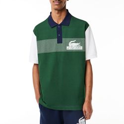 Áo Polo Nam Lacoste Men's Loose Fit Organic Cotton Polo Shirt PH7822 YUY Màu Xanh Lá Size 3