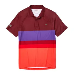 Áo Polo Nam Lacoste Men's Sport x Novak Djokovic Breathable Stretch Regular Fit Polo DH6959 - WT0 Màu Đỏ Đô/Cam Size 2