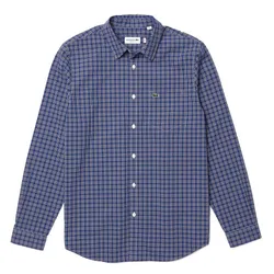 Áo Sơ Mi Dài Tay Nam Lacoste Multi Checks Regular Fit Shirt CH0193 - A10 Màu Xanh Size 40
