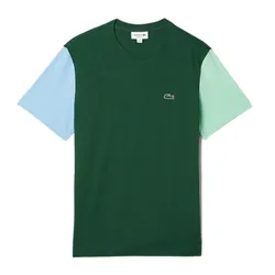 Áo Thun Nam Lacoste  Men's Regular Fit Colour-Block T-Shirt TH9625 8AT Màu Xanh Lá Size 3