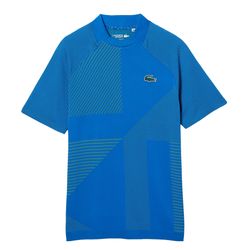 Áo Thun Nam Lacoste Sport Slim Fit Seamless Tennis T-Shirt DH9255 PTH Màu Xanh Blue Size S