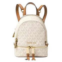 Balo Nữ Michael Kors MK Rhea Mini Logo Backpack 30S7GEZB1V Màu Trắng Kem  