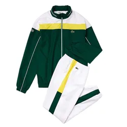 Bộ Quần Áo Gió Nam Lacoste Men's Sport Lightweight Tracksuit WH6950-20J Màu Xanh Trắng Size 2