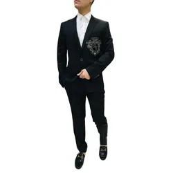 Bộ Vest Nam Dolce & Gabbana D&G With Patch Suit Màu Đen Size 48
