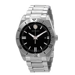 Đồng Hồ Nam Bulova Men's Sport Stainless Steel Black Dial Watch 0607435 Màu Bạc
