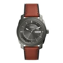 Đồng hồ Nam Fossil Machine Three-Hand Date Brown Leather Watch FS5900 Màu Nâu