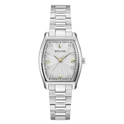 Đồng Hồ Nữ Bulova Diamond Quartz 96P232 Màu Bạc