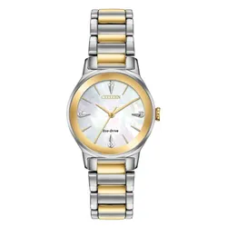 Đồng Hồ Nữ Citizen Eco Drive Watch EM0734-56D Màu Bạc - Vàng Gold 