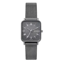 Đồng Hồ Nữ Skagen Ryle Solar-Powered Charcoal Stainless Steel Mesh Watch SKW3000 Màu Xám