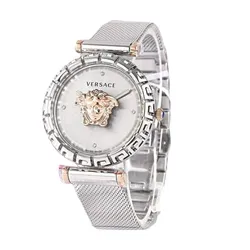 Đồng Hồ Nữ Versace Palazzo Empire Greca Diamond Watch 36mm Màu Bạc