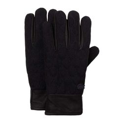 Găng Tay Nam Lacoste Men's Quilted Felt Gloves RV8280 Màu Đen