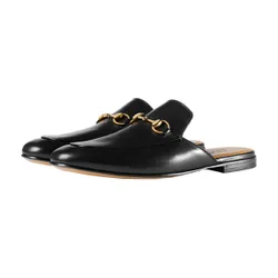 Giày Sục Nam Gucci Men's Printown Leather Slipper 426219 BLM00 1000 Màu Đen Size 39