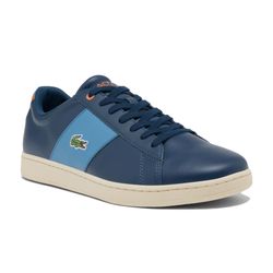 Giày Thể Thao Lacoste Carnaby 0121  Leather And Synthetic Trainers Màu Xanh Navy Size 7