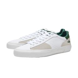 Giày Thể Thao Nam Lacoste L006 Leather Trainers LPM0211R5 Màu Trắng/Xanh Size 7