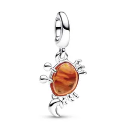 Hạt Vòng Charm Nữ Pandora Disney The Little Mermaid Crab - 792694C01 Màu Bạc Cam