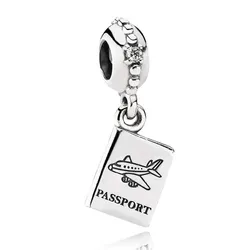 Hạt Vòng Charm Nữ Pandora Passport Travel Dangle 791147CZ Màu Bạc