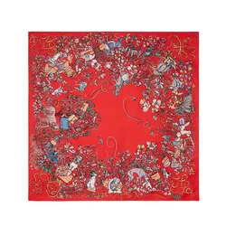 Khăn Nữ Salvatore Ferragamo FO PUPPIES90 Màu Đỏ