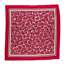Khăn Nữ Salvatore Ferragamo Silk Printed Scarf W/ Tags 70 x 70cm Màu Đỏ Phối Họa Tiết