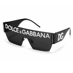 Kính Mát Unisex Dolce & Gabbana D&G DG2233 Black Metal Square Sunglasses Màu Đen