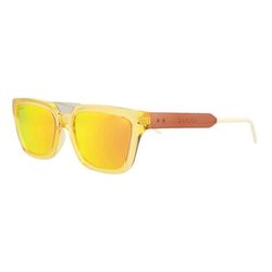 Kính Mát Unisex Gucci Sunglasses GG0975S Màu Vàng Nâu Size 55