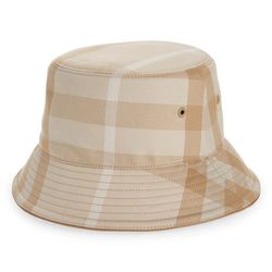 Mũ Burberry Beige Checked Bucket Hat 8052103 A7405 Soft Fawn Màu Be Kẻ Size M