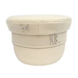 Mũ Nồi Ruslan Baginskiy Crystal-Embellished Baker Boy Cap Màu Be Size S