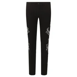 Quần Jeans Nam Dolce & Gabbana D&G Baroque Print Straight Leg Skinny GYC4LD Màu Đen Họa Tiết Size 46