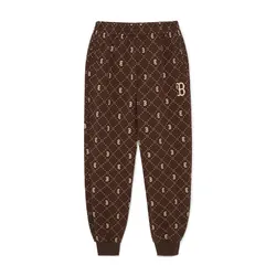 Quần Jogger MLB Jacquard Monogram Boston Red Sox 3APTM0134-43BRD Màu Nâu