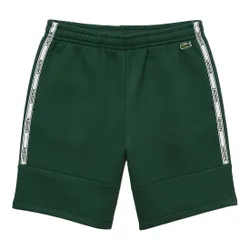 Quần Short Nam Lacoste Men's Branded Bands Cotton Fleece Blend Shorts GH1201 - 132 Màu Xanh Green Size 3