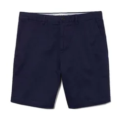 Quần Short Nam Lacoste Men's Regular Fit Cotton Gabardine Bermuda FH9544-166 Màu Xanh Navy Size 40