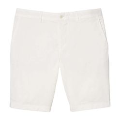 Quần Short Nam Lacoste Men's Slim Fit Stretch Cotton Bermuda FH2647-70V Màu Trắng Size 30