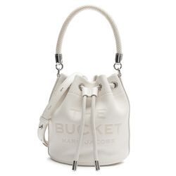 Túi Đeo Chéo Nữ Marc Jacobs Women's White The Leather Bucket Bag Màu Trắng