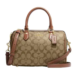 Túi Xách Coach Rowan Satchel In Signature Canvas CH280 Màu Nâu Khaki