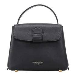 Túi Xách Tay Burberry Leather And House Check Fabric Small Camberley Bag Màu Đen
