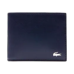 Ví Nam Lacoste Men's Fitzgerald Leather 6-Card Wallet NH1115F Màu Xanh Navy