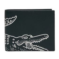Ví Nam Lacoste Men's Small Contrast Print Wallet NH4294FW-L67 Màu Xanh