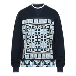 Áo Nỉ Sweater Nam Dolce & Gabbana D&G Sweatshirt With Geometric Pattern Màu Xanh Navy Size 44
