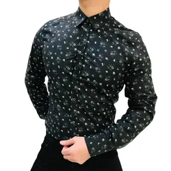 Áo Sơ Mi Nam Dolce & Gabbana D&G Floral Printed Shirt G5CJ5T Màu Đen Size 40