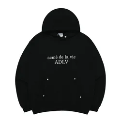 Áo Hoodie Acmé De La Vie ADLV Basic Logo Rivet Point Hoodie Black Màu Đen Size 1