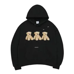 Áo Hoodie Acmé De La Vie ADLV Three Boucle Bear Màu Đen