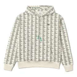 Áo Hoodie Unisex Lacoste LIVE Loose Fit Monogram SH2753 51 PT2 PB04 Màu Kem Xanh M