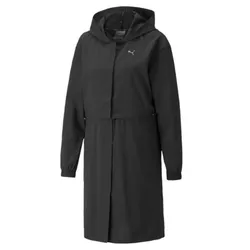 Áo Khoác Gió Dáng Dài Nữ Puma Studio Wear 521914 Women's Windbreaker Jacket Studio Wear Black Màu Đen Size M