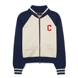 Áo Khoác Len Nữ MLB Varsity Cleveland Guardians 3FKCV0134-45NYS Màu Xanh Navy Size S