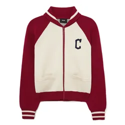 Áo Khoác Len Nữ MLB Varsity Cleveland Guardians 3FKCV0134-45WIS Màu Đỏ Size M