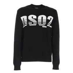 Áo Len Nam DSquared2 Men DSQ2 Embroidered Sweater S74HA1131S17606963 Màu Đen Size L