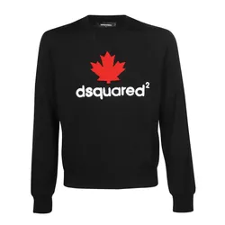 Áo Len Nam Dsquared2 Logo Wool Sweater Màu Đen Size S